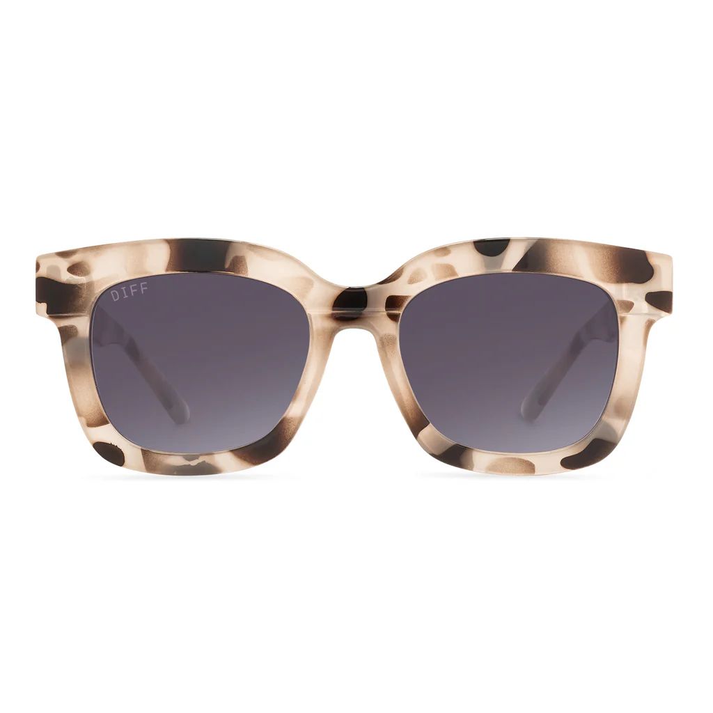 COLOR: cream tortoise   grey gradient sunglasses | DIFF Eyewear