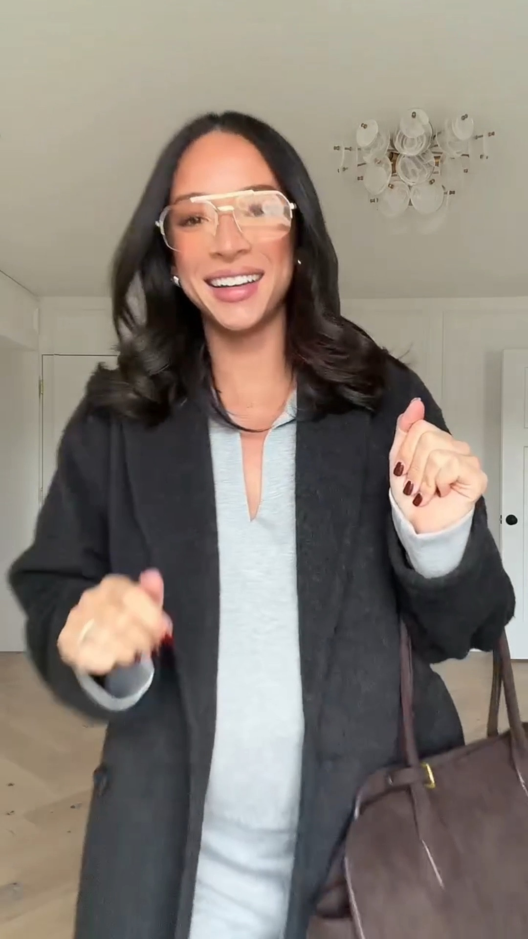 realistic ootd from wfh to errands 🩶 Wearing size L polo sweatshirt, size M wide leg pants and size M topcoat Winter outfit Winter fashion Work from home outfit Errands outfit Travel outfit 

#LTKFindsUnder100 #LTKgrwm #LTKBump