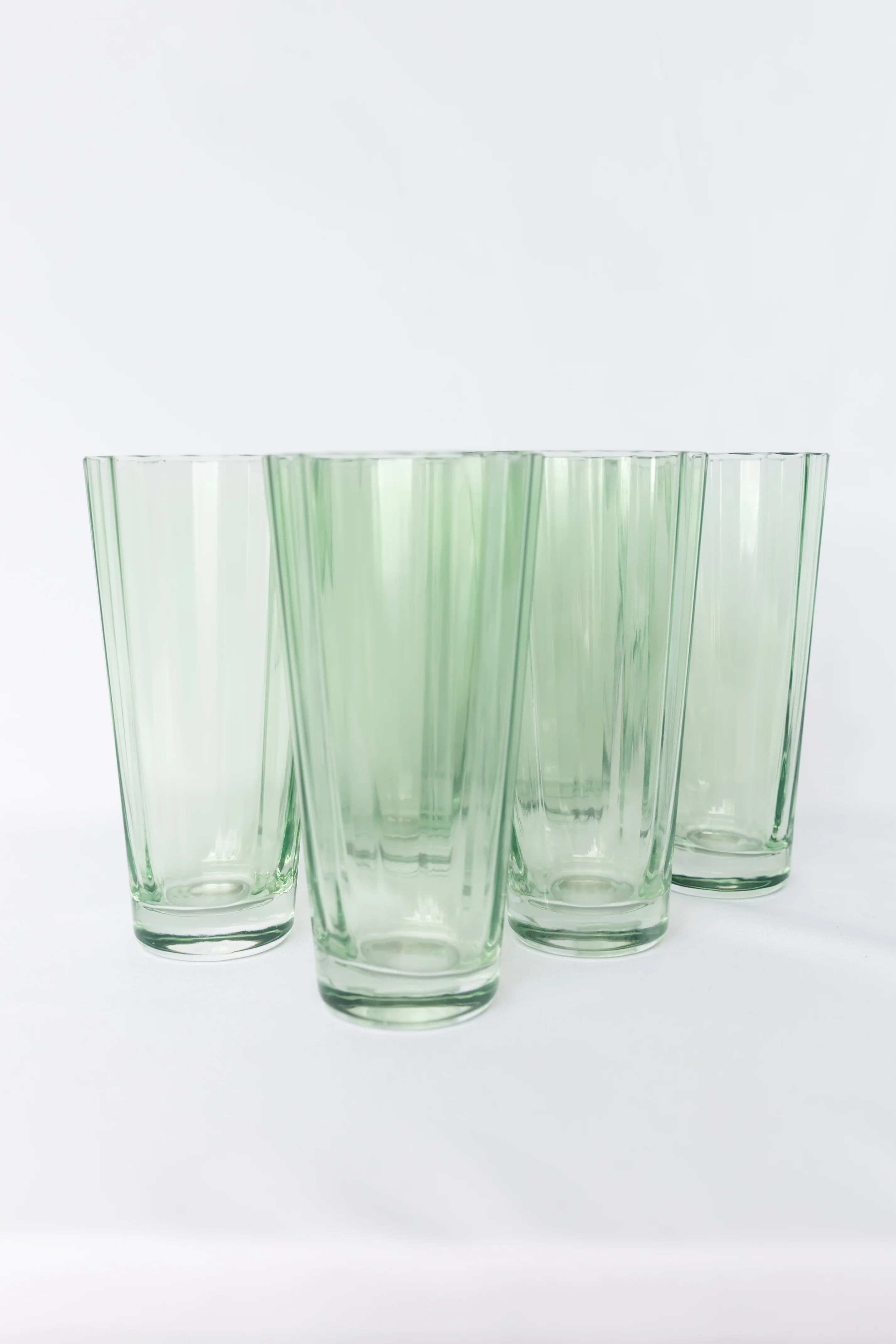 Estelle Colored Sunday High Balls - Set of 6 {Mint Green} | Estelle Colored Glass
