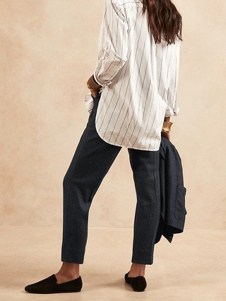 High-Rise Tapered Italian Wool-Blend Pant | Banana Republic (US)