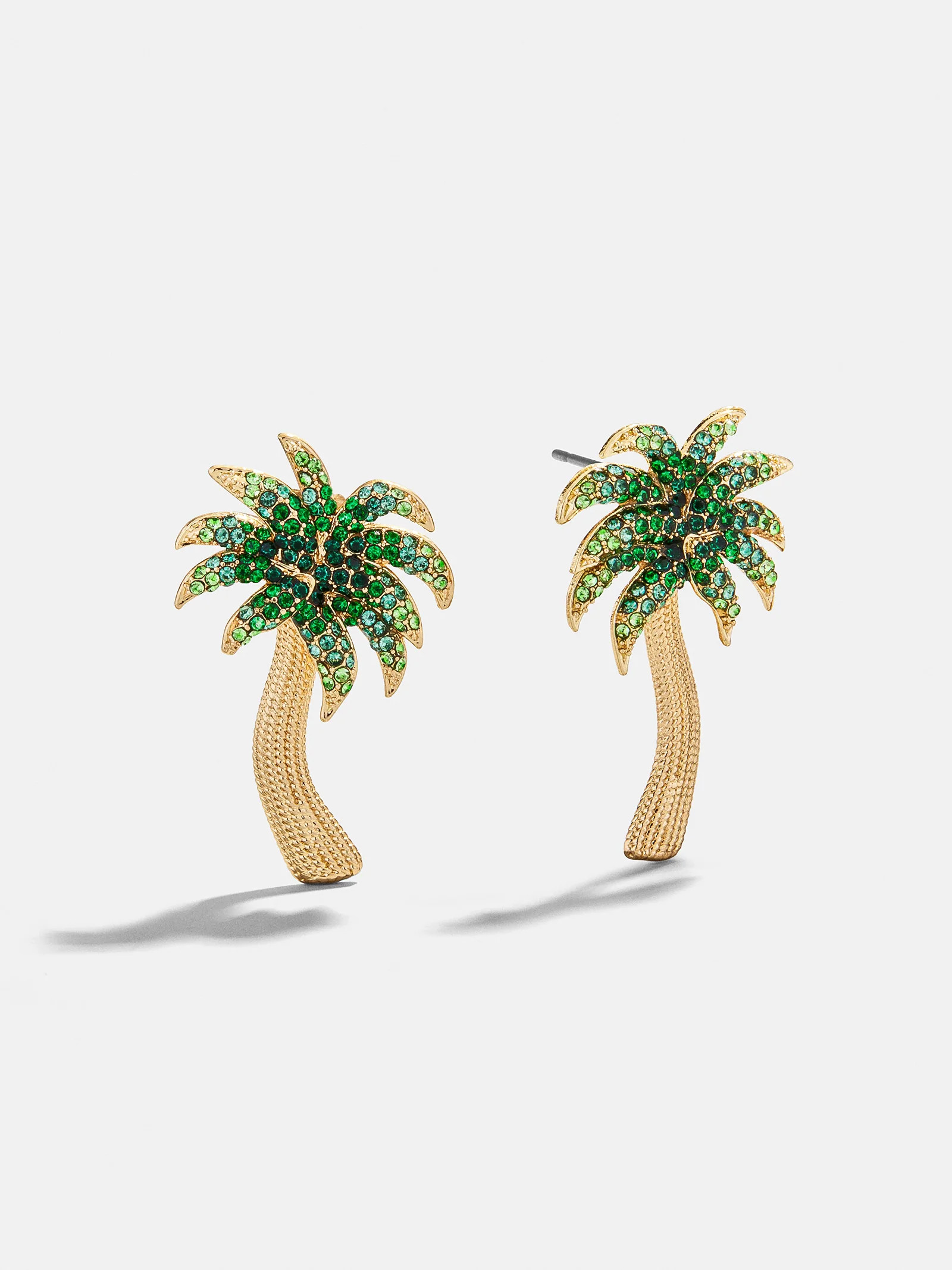 Palm Royale Statement Earrings - Gold/Green | BaubleBar