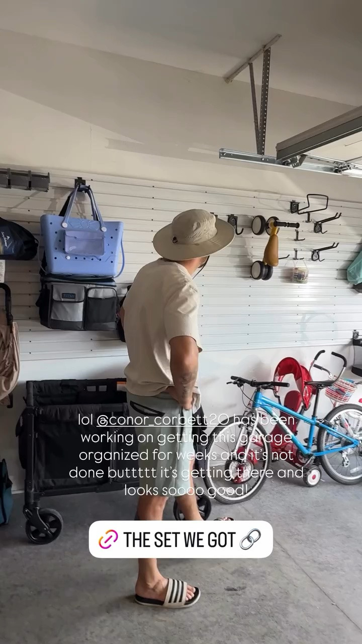 lol @conor_corbett20 has been working on getting this garage organized for weeks and it’s not done buttttt it’s getting there and looks soooo good! We ordered 4 wall panels and then 1 each of the panel trim and accessory kit!