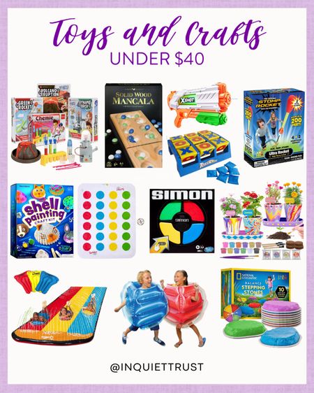 Get ready for a fun and creative time with these craft kits, science experiments, balance stepping stones, stomp rockets, and more for under $40!
#affordablefinds #screenfreeactivity #familytime #kidsgiftguide

#LTKKids #LTKFindsUnder50 #LTKGiftGuide