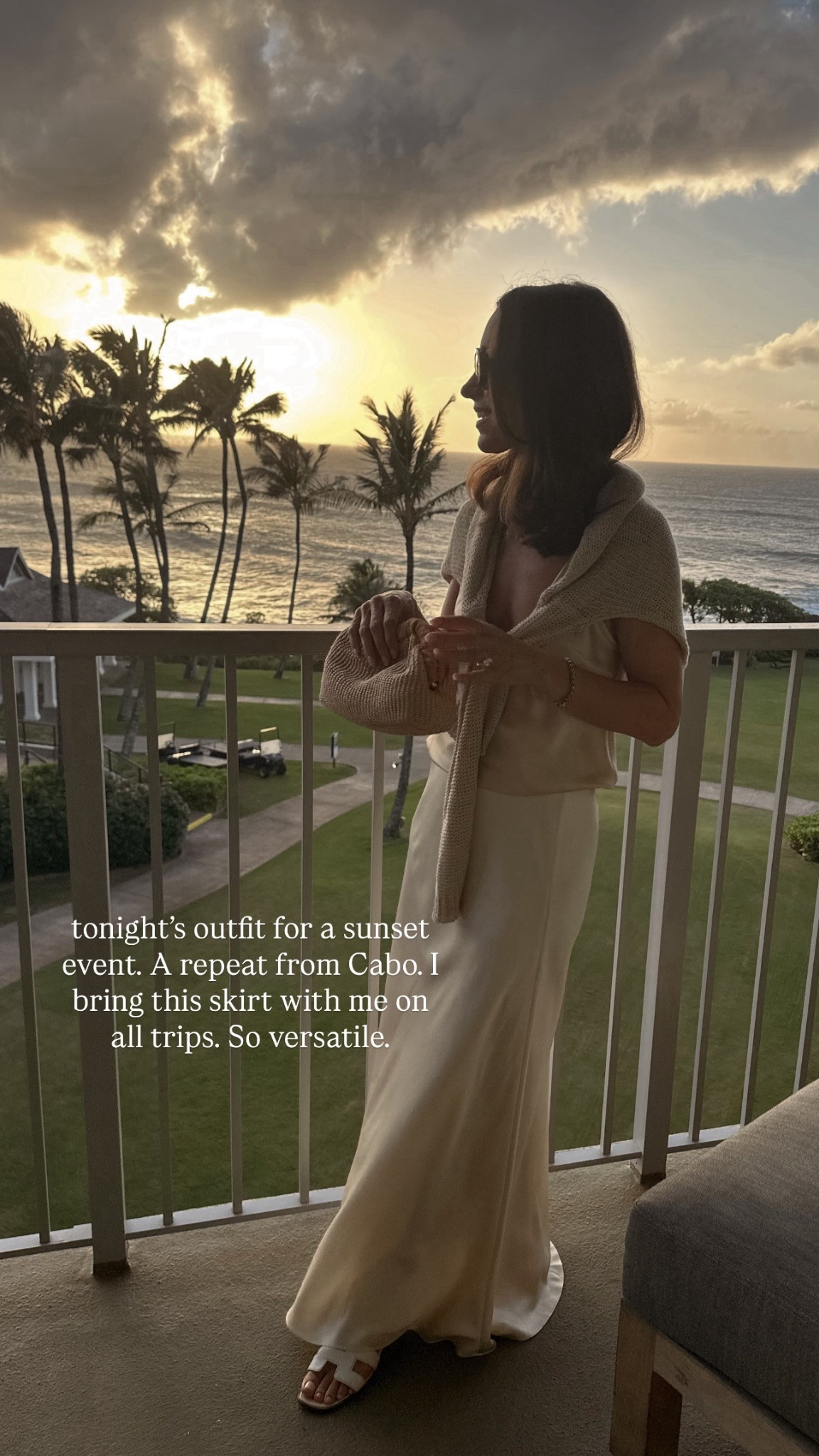 Tonight’s outfit for a sunset evening in Hawaii 