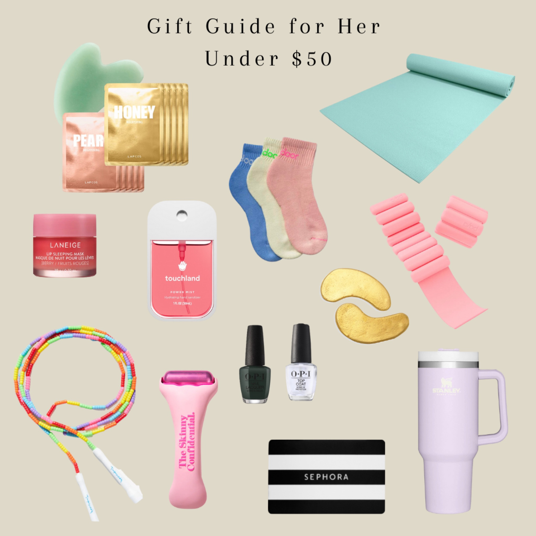 Gift guide for her under $50! Great stocking stuffers! 

#LTKHoliday #LTKunder50 #LTKGiftGuide