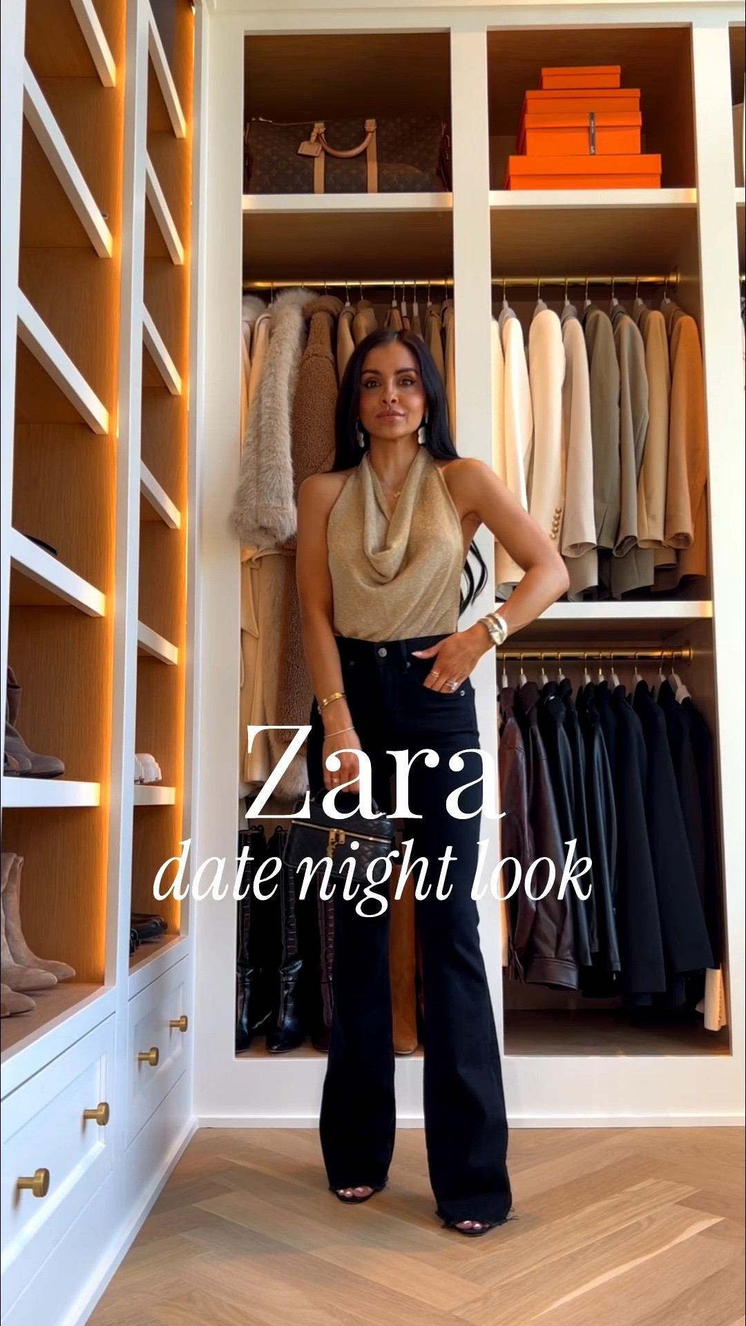 Spring date night outfit that makes you feel instantly confident. This metallic halter top is from @Zara  is so feminine and special, and I love pairing it with my most flattering Veronica beard Beverly jeans for that perfect balance of sexy and effortless. It’s one of those combinations that feels elevated but still easy to wear.

Zara halter top - size XS
Veronica beard flared denim - wearing a 24 runs TTS

miamiamine spring date night outfit black jeans flattering denim outfit feminine evening style chic spring outfit idea elevated casual date night look



#LTKootd #LTKPetite #LTKOver40