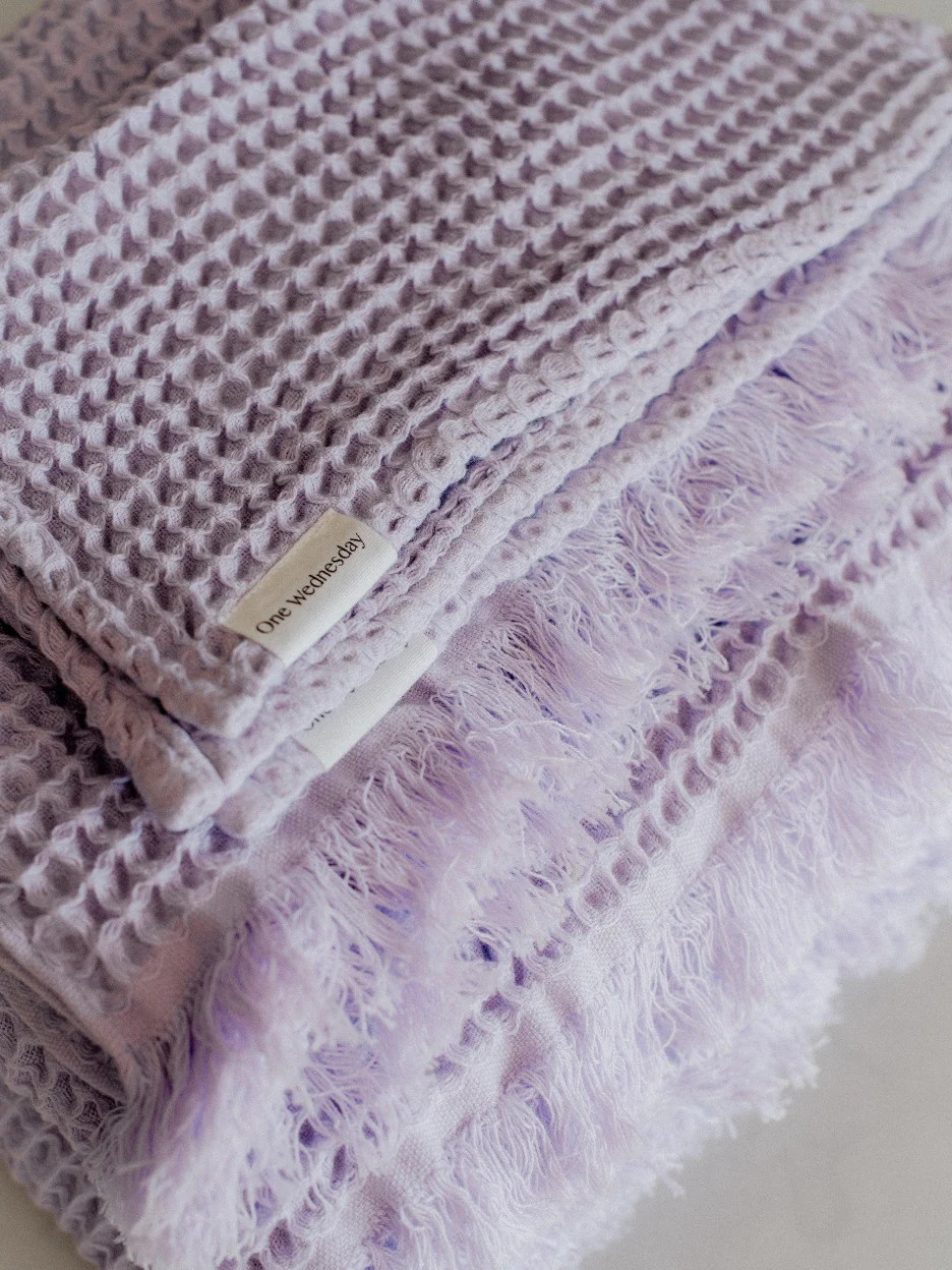 Lilac Waffle Towels | One Wednesday
