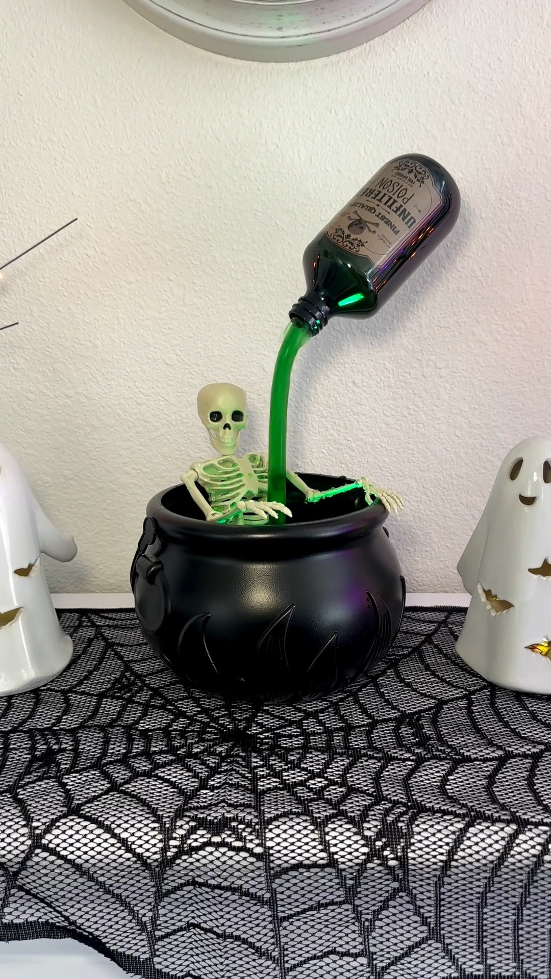 Serving spooky vibes with this skeleton cauldron 💀✨ 
#halloweendecor #halloween 

#LTKHalloween #LTKFamily #LTKHome