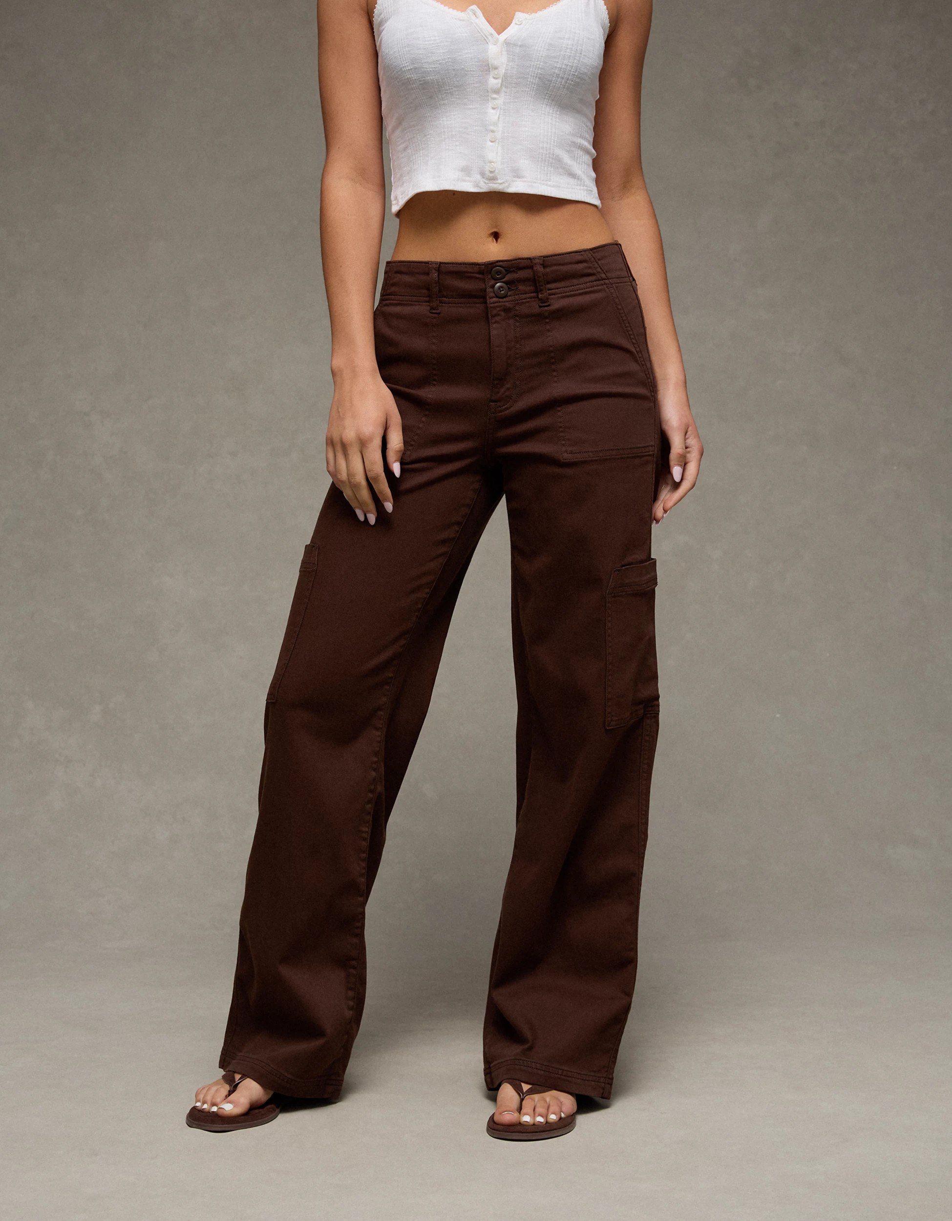 AE Stretch Super High-Waisted Wide-Leg Cargo Pant | American Eagle Outfitters (US & CA)