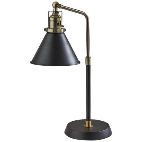 Arthur Black and Antique Brass Desk Lamp | Lamps Plus