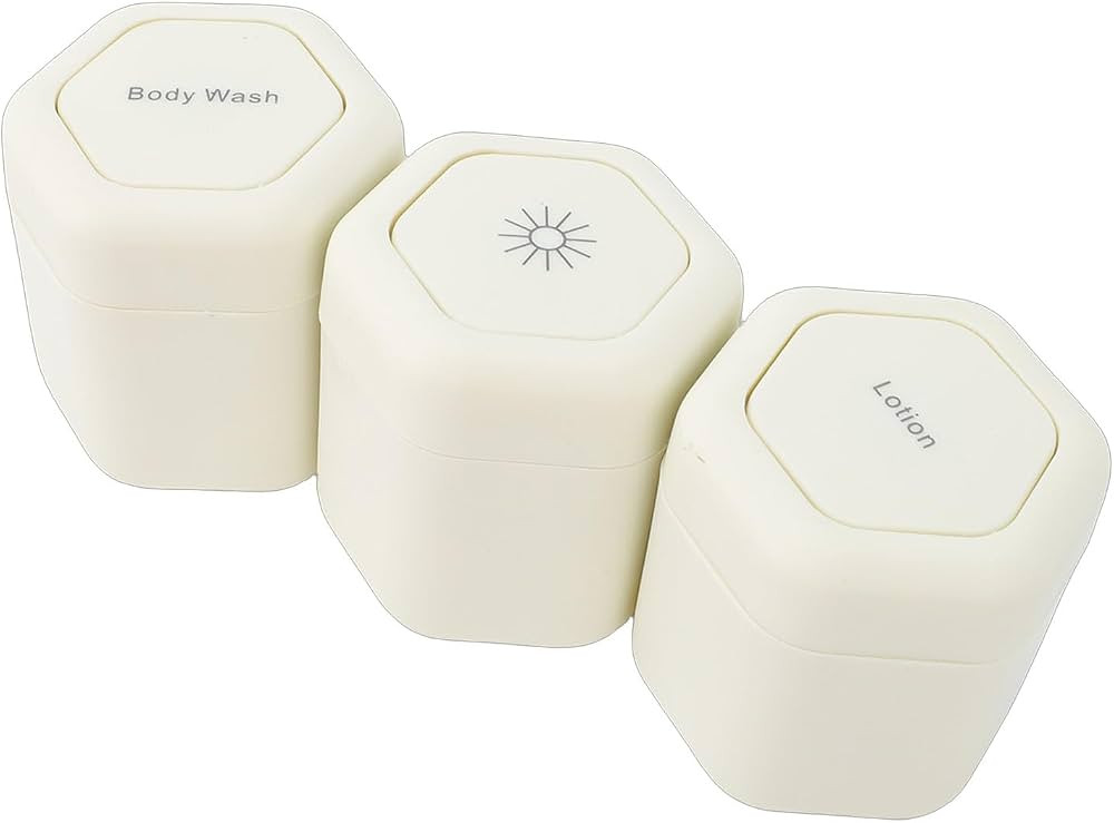 Magnetic travel capsules, hexagonal toiletry containers with screw top lids 40ml capacity for lot... | Amazon (US)
