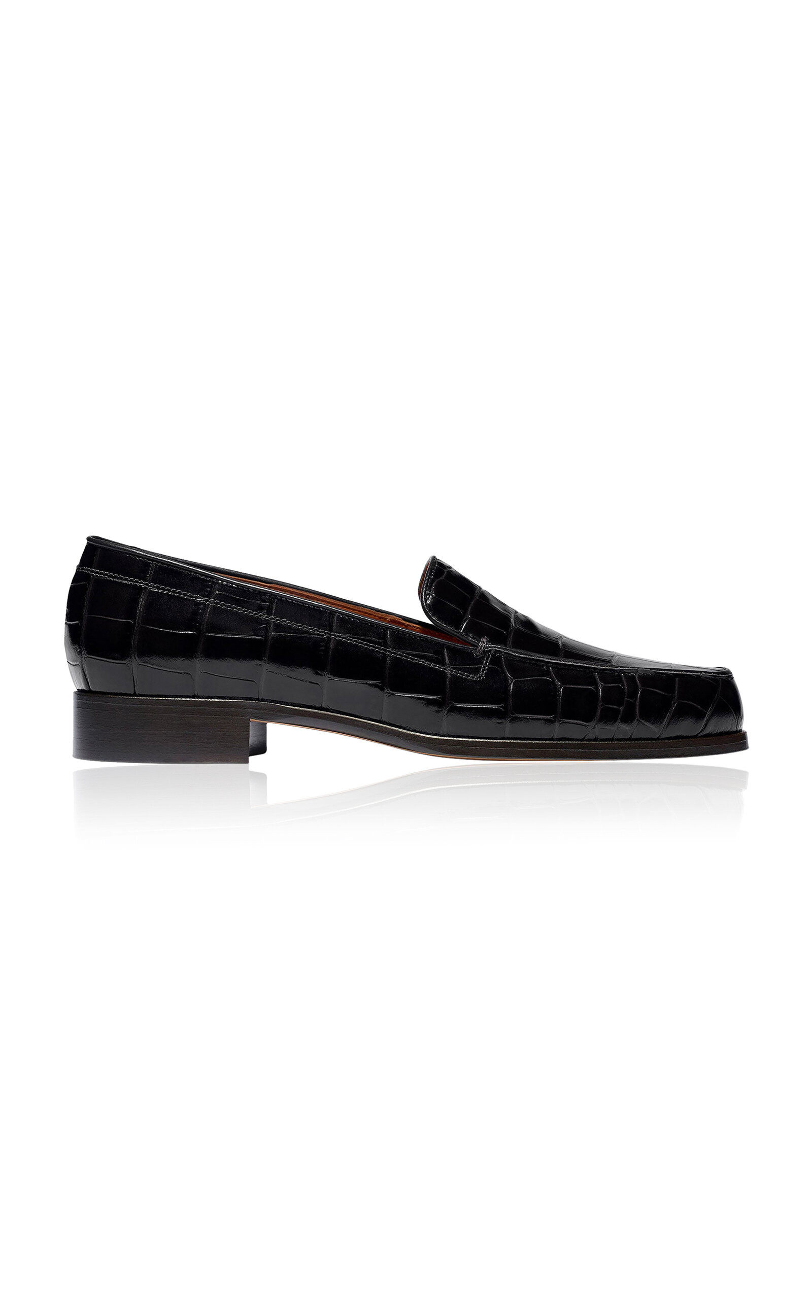 Danielle Croc-Effect Leather Loafers | Moda Operandi (Global)