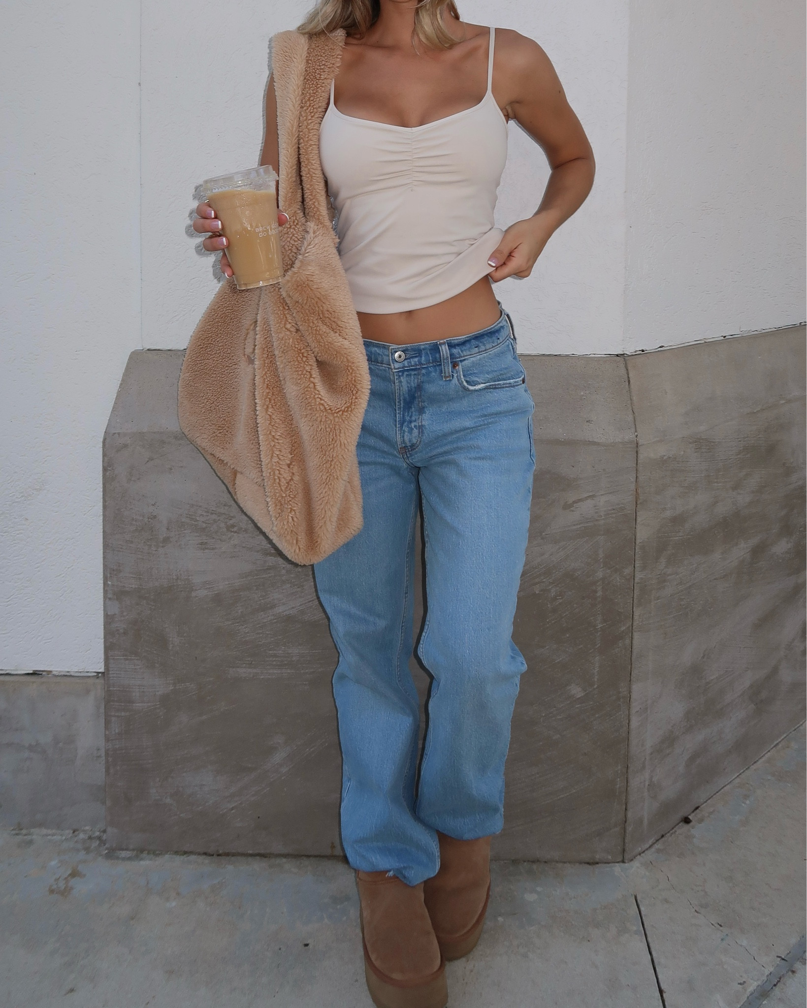 The perfect low rise jeans!!! Top is launching from LIAISON THE LABEL next week! 