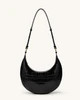 Carly Saddle Bag - Black Croc | JW PEI US