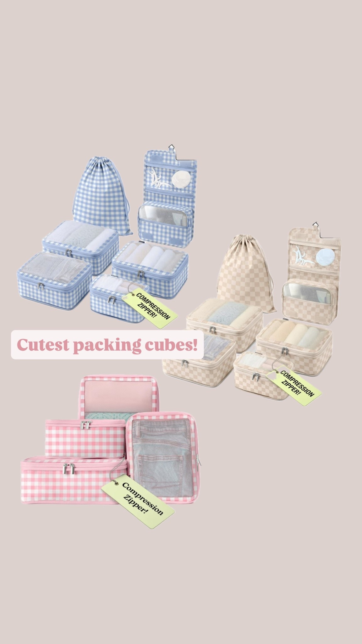 Packing cubes 
Trending
Travel essentials

#LTKsummer #LTKtravel #LTKsale