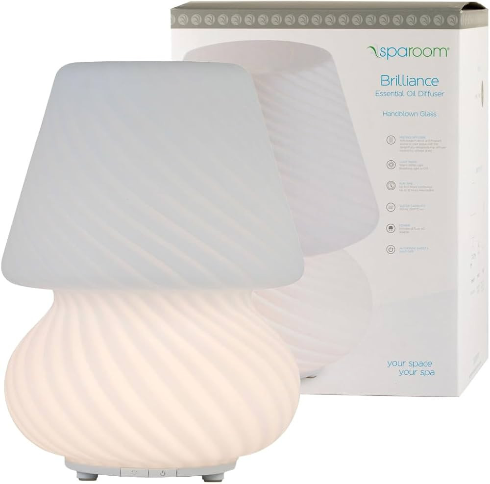Sparoom Brilliance Handblown Glass Lamp Ultrasonic Aromatherapy Diffuser for Large Rooms | Amazon (US)