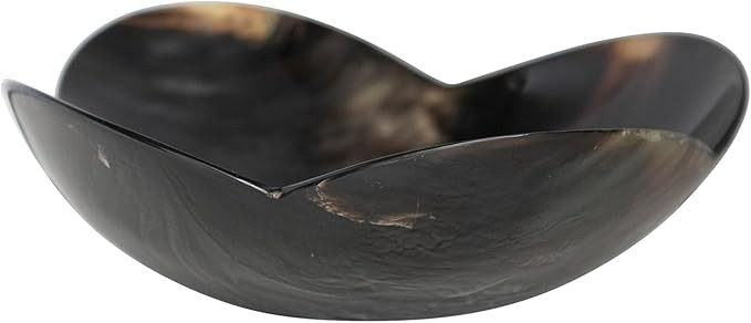 Creative Co-Op Unique Horn Flower Shaped Decorative Bowl, Black (Each One Will Vary) | Amazon (US)