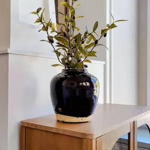 Vintage Glossy Brown Pot – Ceramic Decorative Vessel {G1} (free Shipping) - Etsy | Etsy (US)