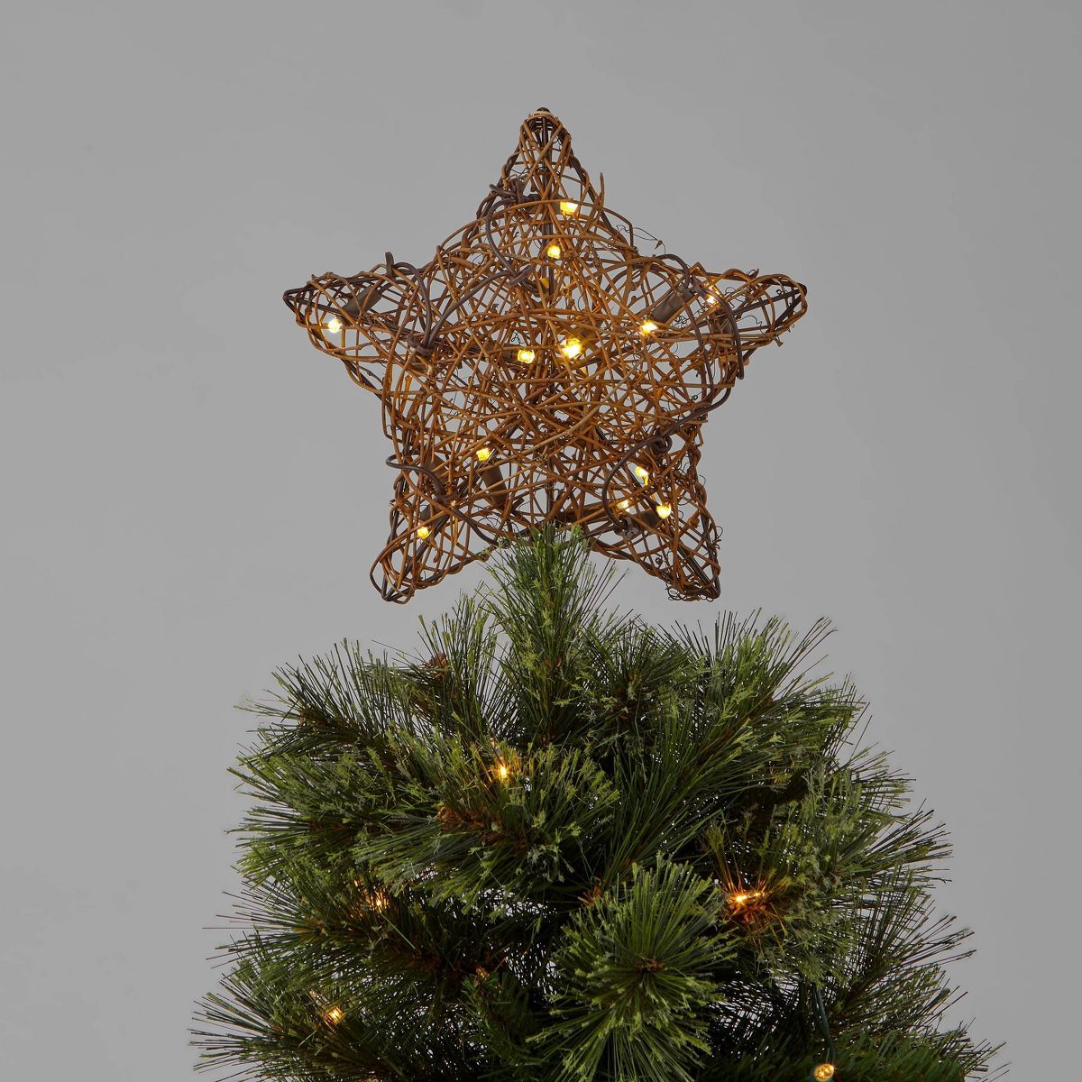 10in LED Lit Grapevine Star Christmas Tree Topper - Wondershop™ | Target