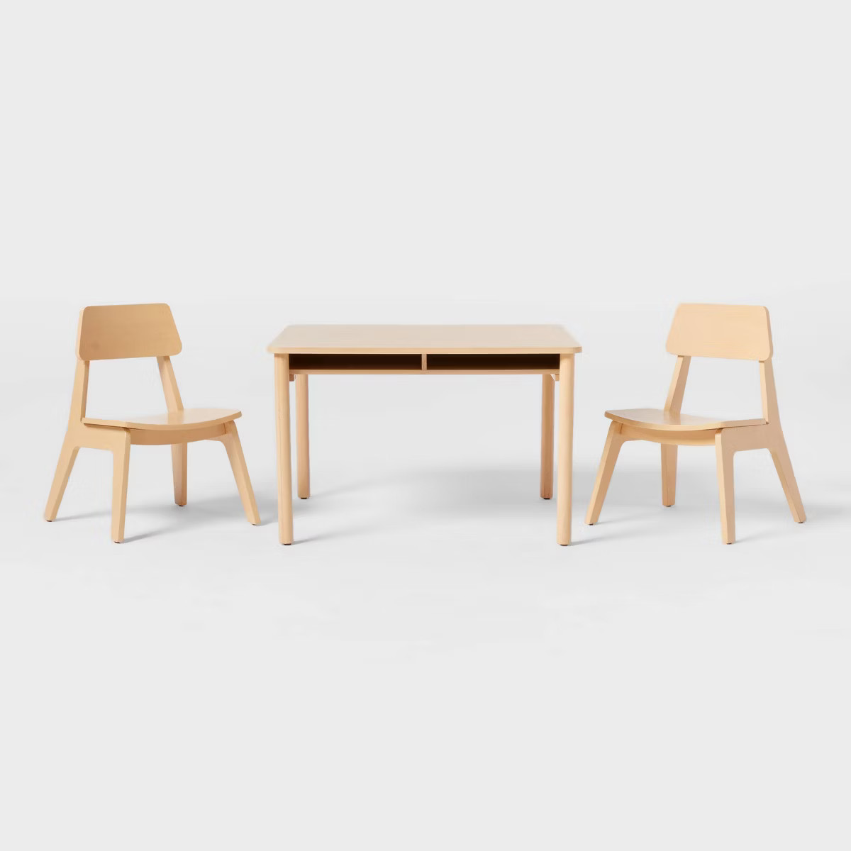 Natural Wood 2pc Kids' Activity Table and Chairs Set - Pillowfort™ | Target