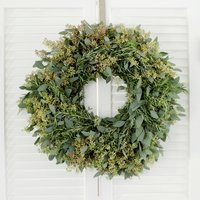 Fresh Seeded Eucalyptus + Rosemary Wreath - Greenery Herb For Front Door | Church Housewarming Gift | Etsy (US)