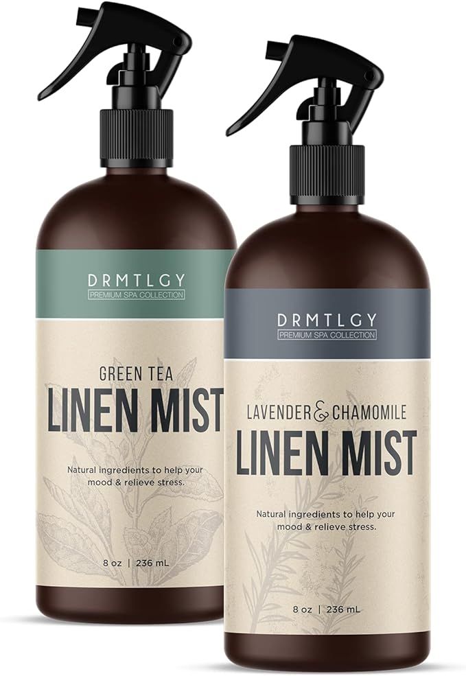 DRMTLGY Natural Linen and Room Spray Set - Pillow Spray, Linen Mist, & Fabric Spray 2 Pack - Lave... | Amazon (US)