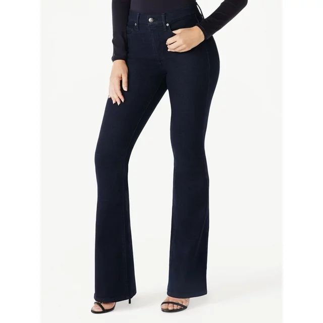 Sofia Jeans Women’s Melisa Flare High Rise Forever You 1 Size Fits 3 Jeans, 31.5” inseam | Walmart (US)