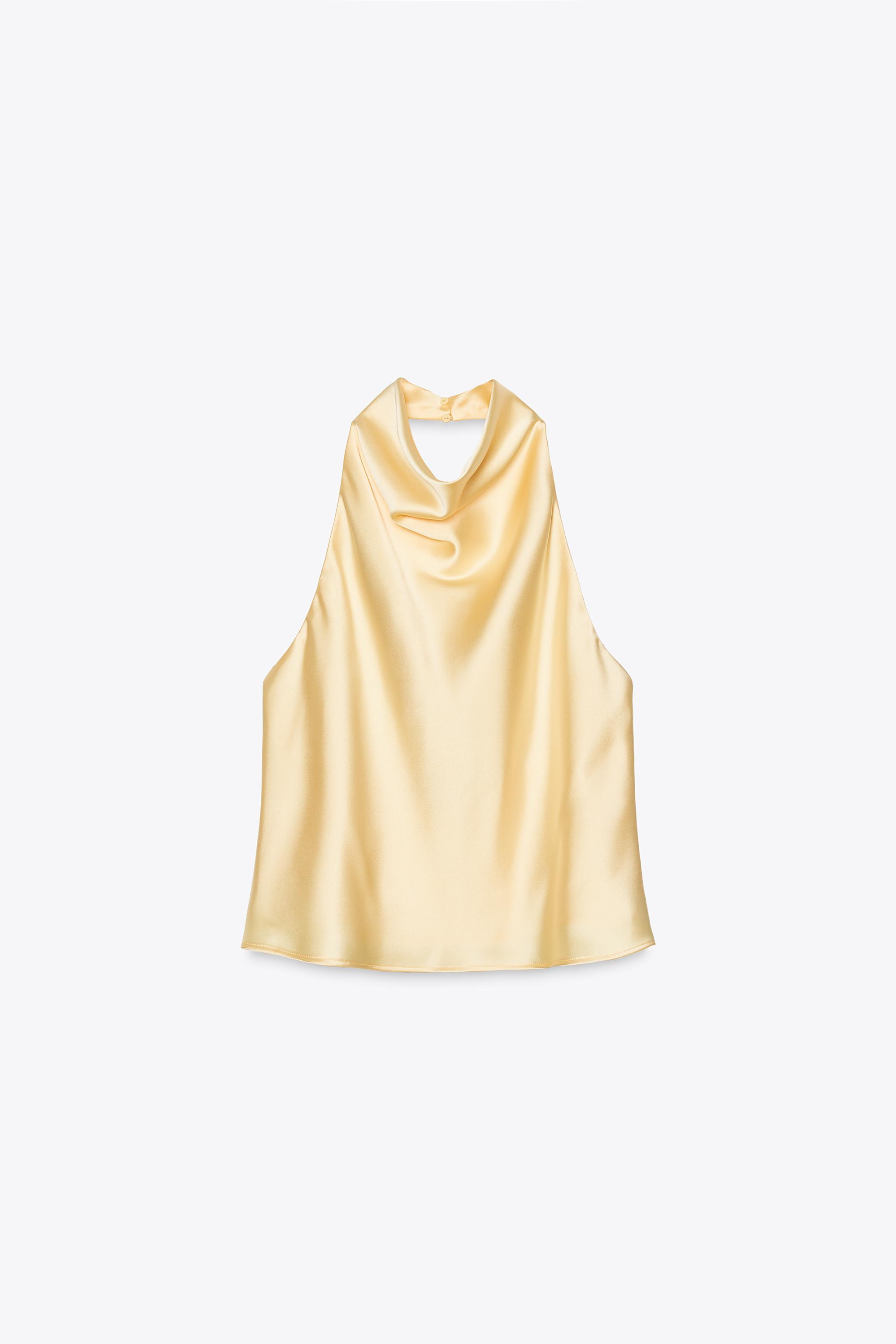 SATIN HALTER TOP | Zara UK