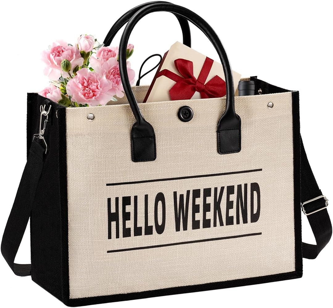 Teacher Burlap Totes Bag Teacher Appreciation Gifts Teach Love Inspire Gift Bag | Amazon (US)