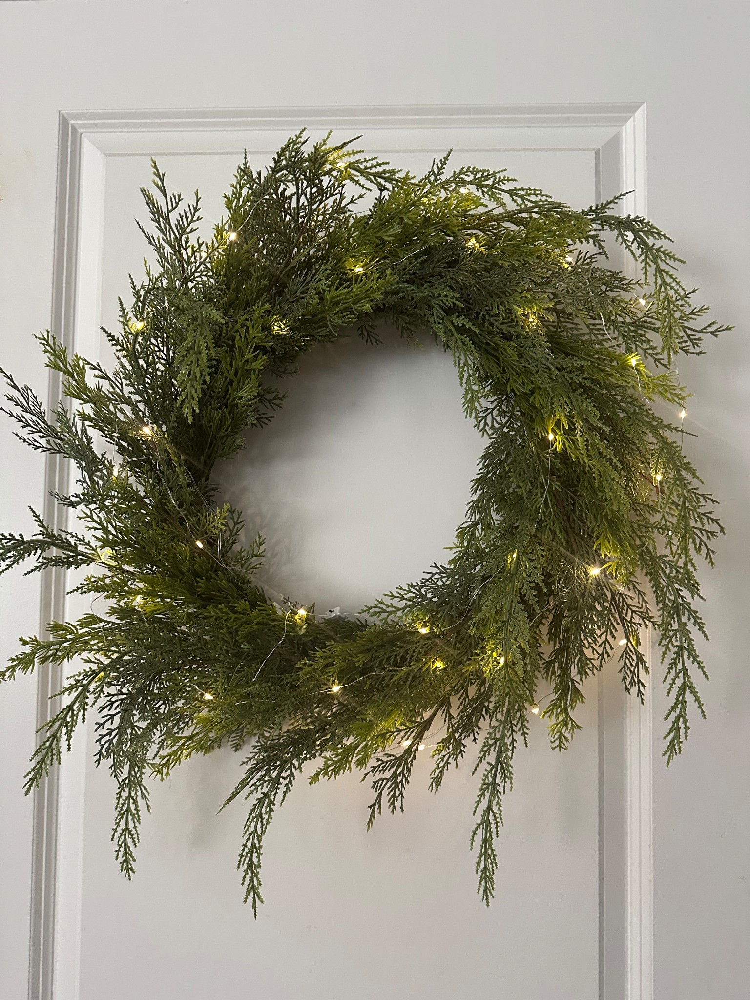 Added these string lights to my wreath and I love how it turned out. They are super affordable (under $10!) and battery powered. 

#LTKSeasonal #LTKHome #LTKHoliday