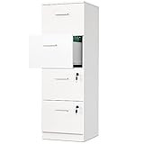 YITAHOME 4-Drawer File Cabinet with Lock, 15.86" Deep Vertical Filing Cabinet for Letter A4-Sized... | Amazon (US)