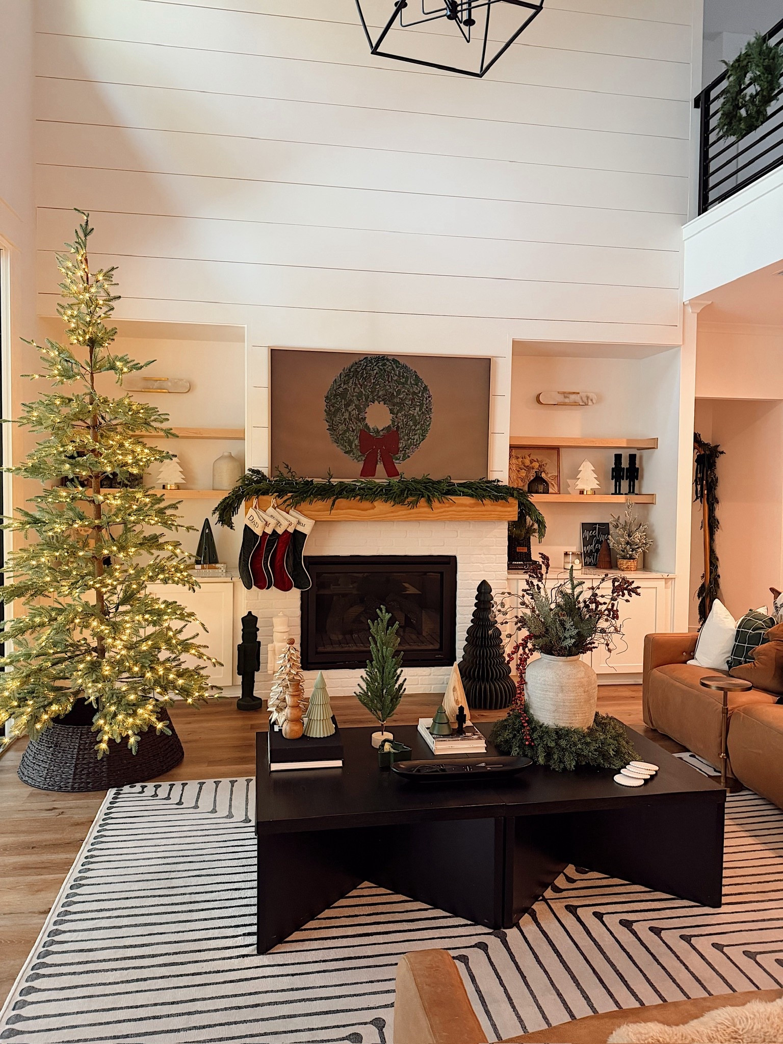 Christmas living room vibes are simple and cozy this year! Compared to prior years we did more minimalist decorating on our mantle and tree this year because of baby, but we love it!

#LTKHome #LTKHoliday #LTKSeasonal