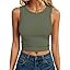 ANRABESS Womens Crop Tank Tops High Neck Sleeveless Ribbed Knit Slim Fit Shirts 2026 Summer Casua... | Amazon (US)