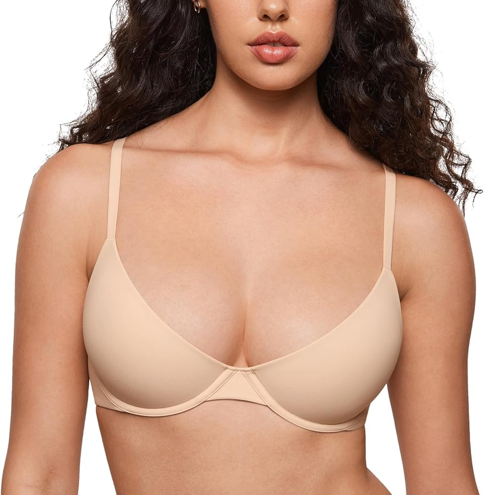 INLYRIC Women's Inbarely Plus Balconette Bra - Lightly Padded Underwire Sexy Tshirt Demi Bras Sup... | Amazon (US)