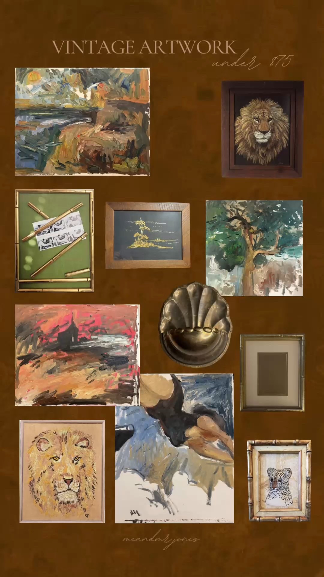 Vintage art pieces under $75. One is over (my bad)! #meandmrjones 

#LTKHome #LTKSeasonal #LTKValentine