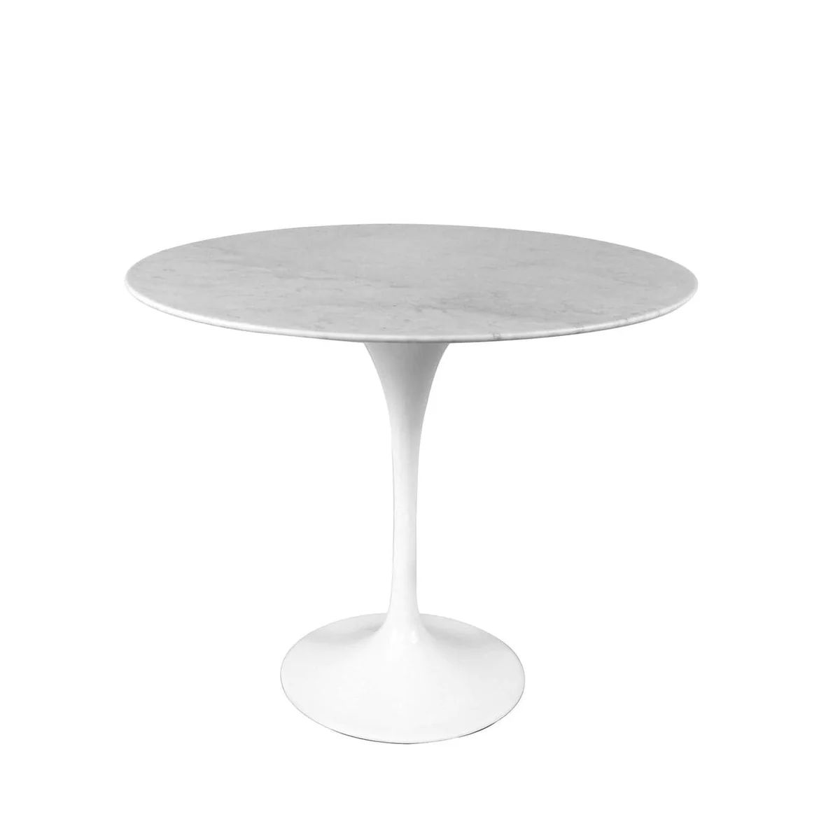 Carrara Marble Pedestal Side Table - 20" | France and Son