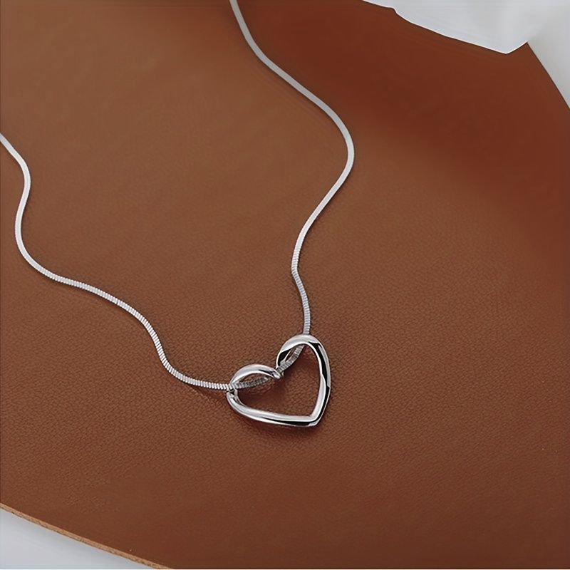 S925 Silver Hollow Heart Necklace Stylish Multi functional - Temu | Temu Affiliate Program