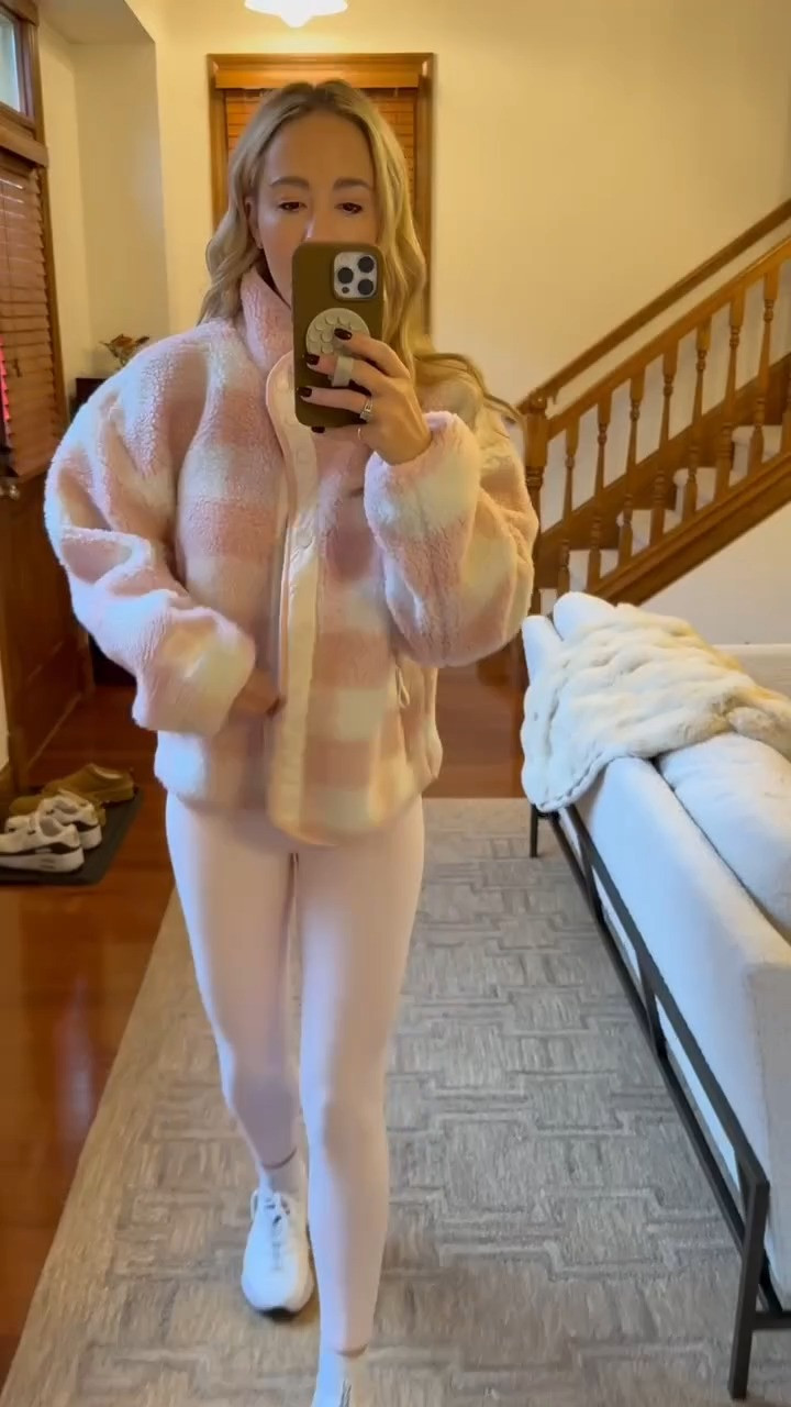 Obsessed with the Tahoe Teddy Jacket 💗 such a cozy must-have for cold days. Super soft, warm, and easy to layer over activewear or casual outfits. Perfect for errands, travel, or everyday winter wear while still looking cute and comfy. 

 #TahoeTeddyJacket #TeddyJacket #SherpaJacket #WinterLayers #CozyStyle #ColdWeatherOutfits #NeutralStyle #EverydayWear #LTKFinds #LTKStyle #ComfyFashion #LTKgrwm #LTKootd #LTKSeasonal