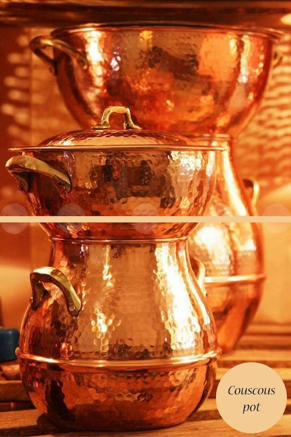 Hammered copper couscous pot – Copper cookware pots - COPPER STEAMER | Etsy (US)