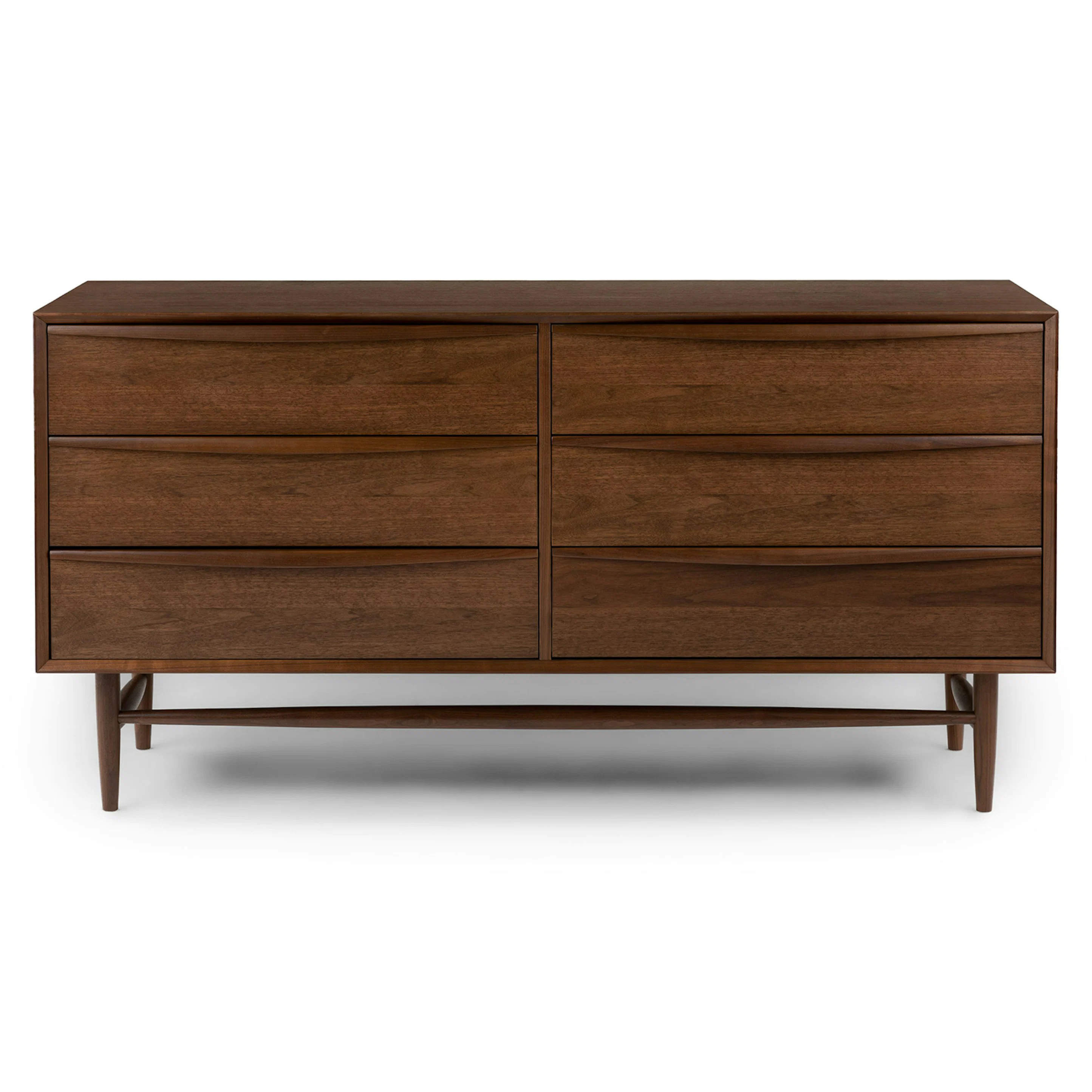 Lenia 6-Drawer Double Dresser - Walnut | Article