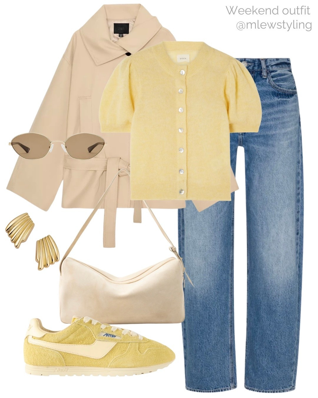 Spring outfit with a butter yellow cardigan 💛

Tags: mother day, pistola denim barrel leg jeans, Zara short trench coat, Elleme suede bag, revolve sunglasses, autry yellow sneakers, weekend outfit 

#LTKootd #LTKgrwm #LTKMothersDay