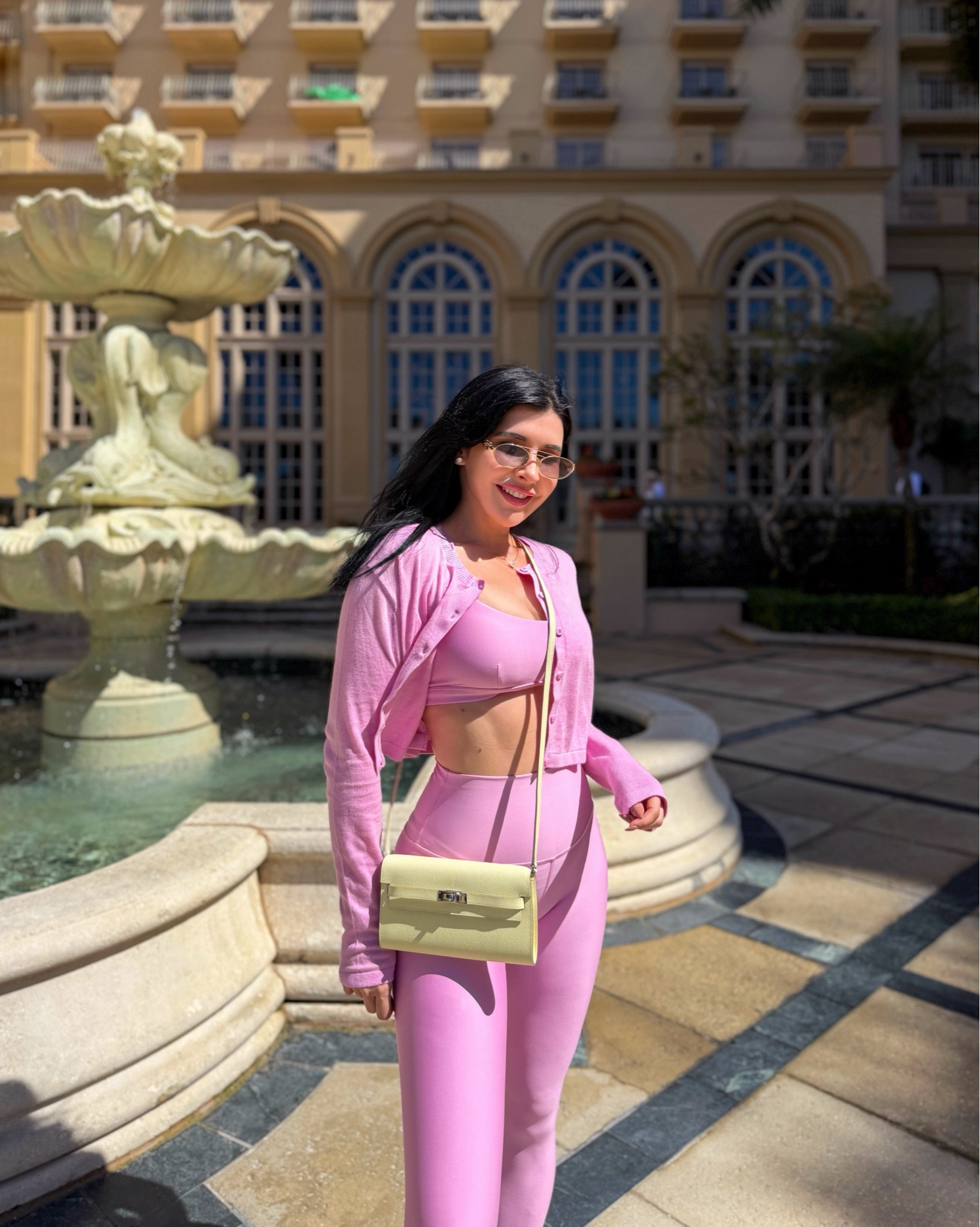 Pink alo yoga three piece matching set 💗

#LTKootd #LTKActive #LTKfitnessgoals