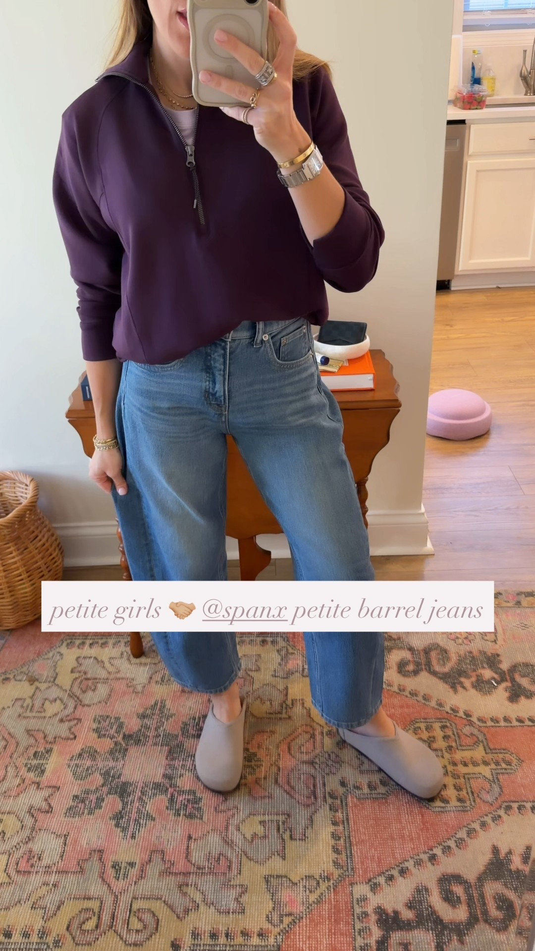 if you’ve been wanting to try the barrel jean tends, this pair from @spanx is IT! I’m in an xsmall petite & im 5’2 #spanxpartner // first time customers use code SHELBYBXSPANX for 15% off + free shipping 

#LTKSeasonal #LTKgrwm #LTKPetite