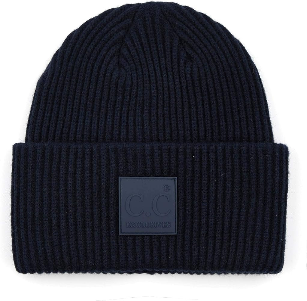 Funky Junque Women’s Tie Dye Solid Beanie Cuffed Winter Knit Watch Hat Skull Cap | Amazon (US)