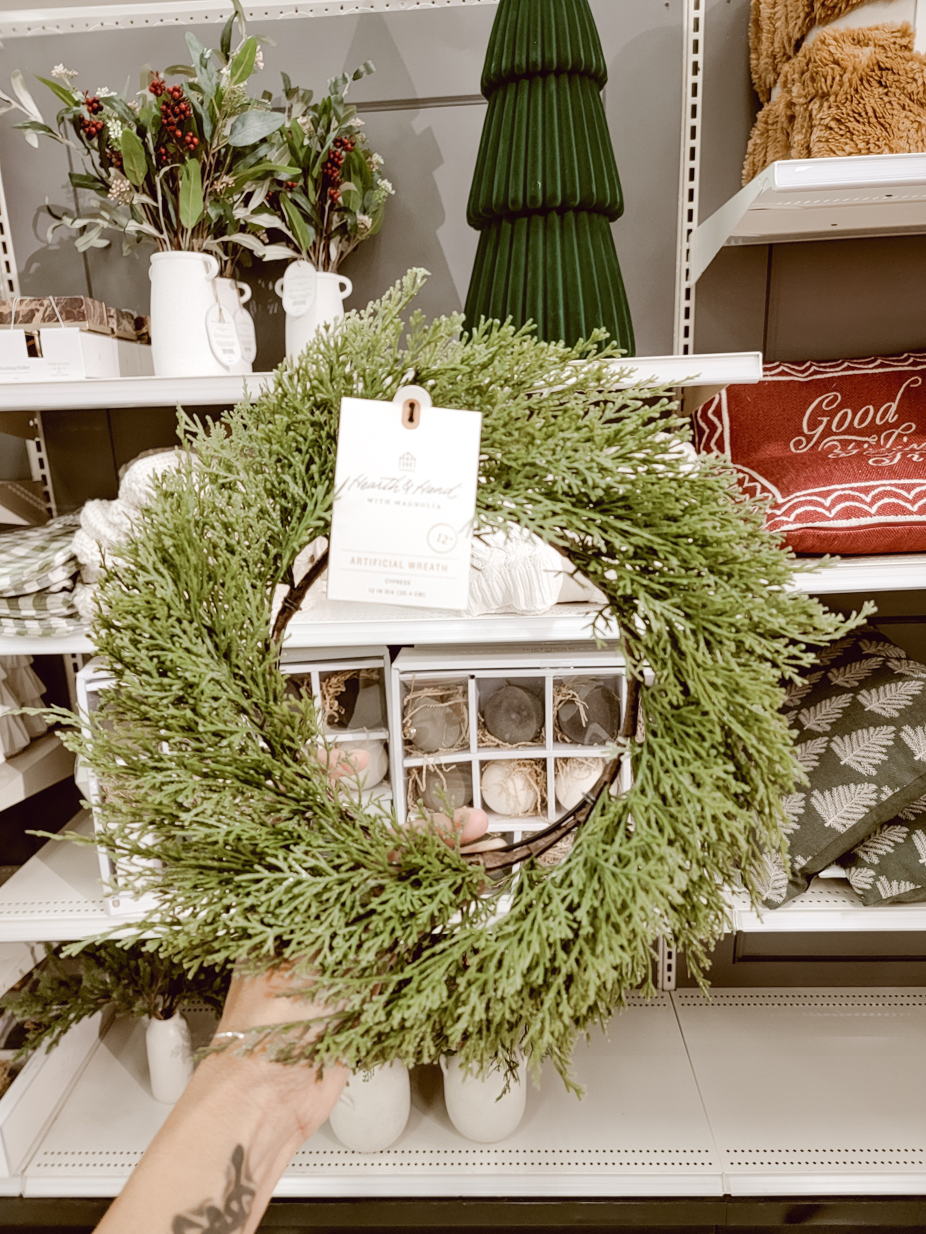 Target Hearth & Hand with Magnolia. Faux Cypress Mini Christmas Wreath.

#LTKHoliday #LTKSeasonal #LTKHome