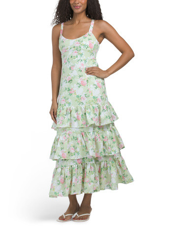 Tiered Floral Maxi Dress | TJ Maxx
