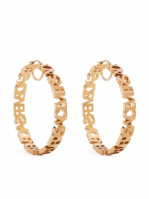 lettering logo hoop earrings | Farfetch (US)