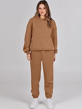 ANRABESS Womens 2 Piece Outfits Lounge Hoodie Oversized Sweatshirt Jogger Sweatpants Y2K Tracksui... | Amazon (US)