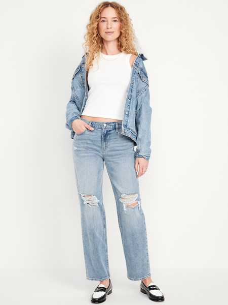 Mid-Rise Boyfriend Loose Jeans | Old Navy (US)
