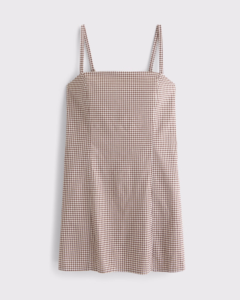 Abercrombie & Fitch Women's Bra-Free Everyday Skort in Brown Gingham - Size M | Abercrombie & Fitch (US)